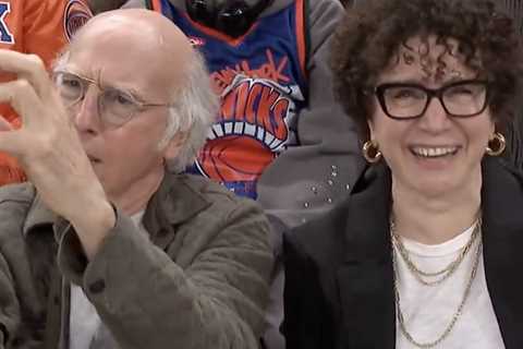 Larry David takes in Knicks game with Susie Essman as ‘Curb’ series finale approaches