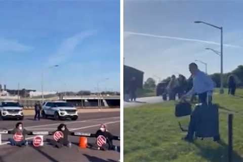 Pro-Palestine Protest Blocks Chicago Airport Entrance, Forces Flyers to Walk