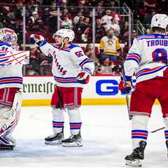 Igor Shesterkin’s stone-cold third-period stop preserved the Rangers’ wild rally