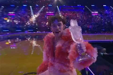 Eurovision winner Nemo smashes trophy moments after victory