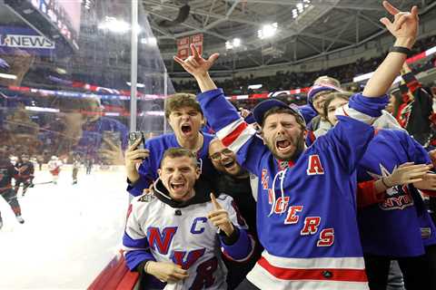 Rangers fans raucously celebrate inside — and outside — the Garden after Game 6 thriller