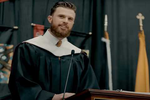 Travis Kelce reacts to Harrison Butker’s controversial commencement speech