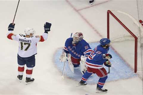 Rangers win Game 2 thriller on Barclay Goodrow’s OT goal to even series with Panthers