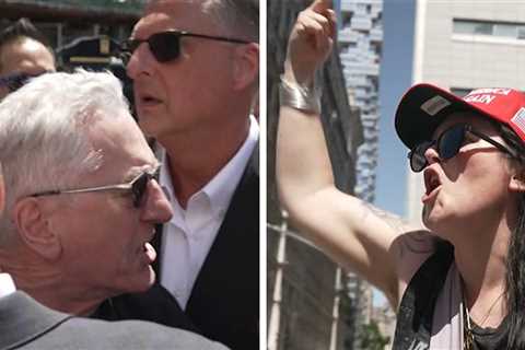 Robert De Niro Goes Toe-to-Toe with Trump Supporters Outside NYC Courthouse