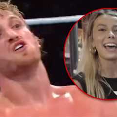 Logan Paul Performs 'Hawk Tuah' Move During WWE Bout