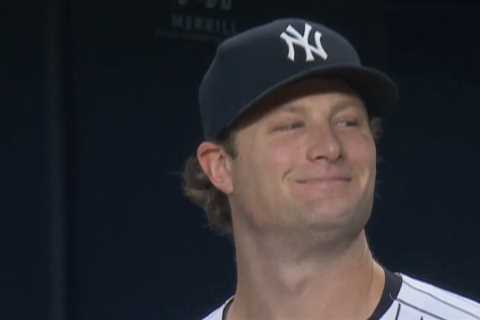 Gerrit Cole, son Caden share heartwarming moment during Yankees ace’s 2024 debut