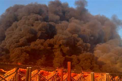 Massive Fire Destroys Canadian Bridge, Stunning Photos Show