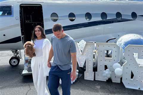 Christian McCaffrey, Olivia Culpo jet off for their wedding weekend