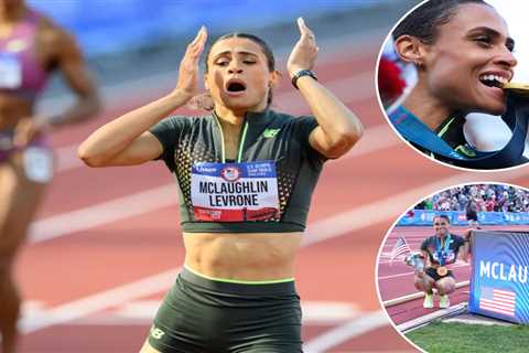 Sydney McLaughlin-Levrone breaks own world record to win 400-meter hurdles at Olympic trials