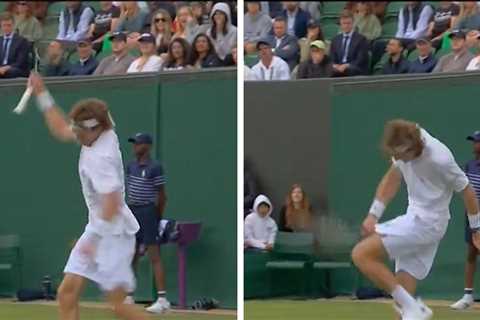 Tennis Star Andrey Rublev Beats Himself With Racket In Wild Wimbledon Meltdown