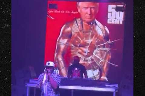 50 Cent Uses Trump's Face While Performing 'Many Men' After Assassination Attempt