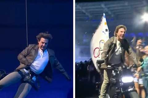 Tom Cruise Repels, Parachutes for Olympics Handoff to 2028 L.A. Games