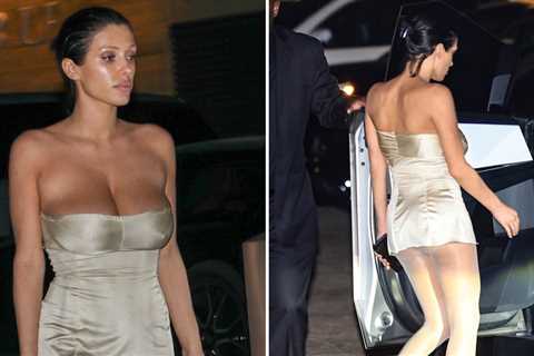 Bianca Censori Wears Micro Dress for Dinner With Kanye West's Kids