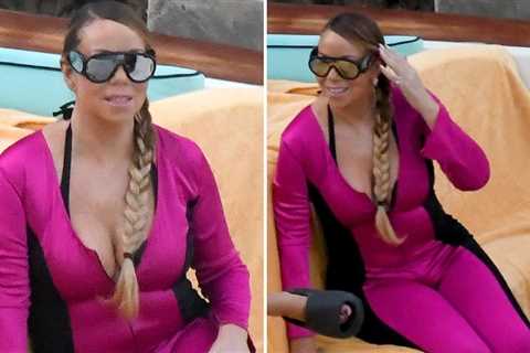 Mariah Carey Rocks Pink Swimsuit, Hangs with Kids Off Amalfi Coast