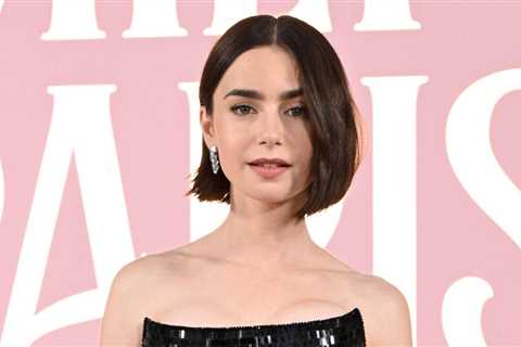 Lily Collins's Black Emily In Paris Premiere Dress Was So Chic Even Emily Cooper Would Be Envious..