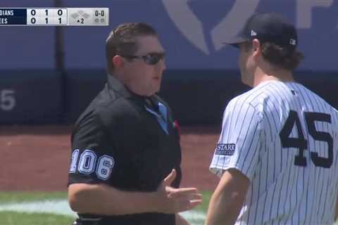 Gerrit Cole gets into heated argument with umpire over warm-up pitches