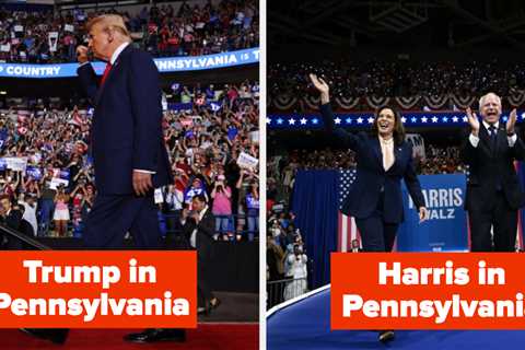 These Pictures Compare The Crowds At Donald Trump's And Kamala Harris's Rallies