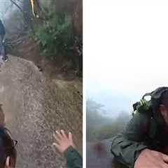 Hiker Records His Own Near-Death Tumble Down Mountain in China on Video