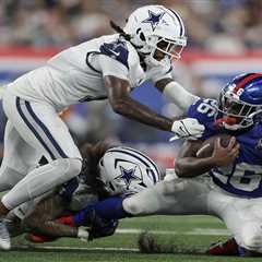 Giants’ rushing game suffers brutal night against Cowboys