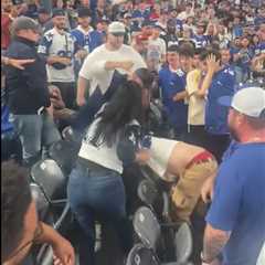 Cowboys fan beats on Giants fan in furious fight in MetLife Stadium stands