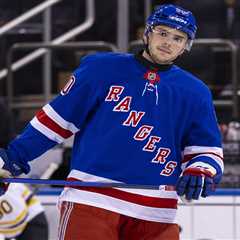 Rangers’ Victor Mancini gets practice look as pair with Adam Fox