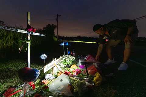 Hockey sticks, Gatorade left in tribute on NJ road where NHL star Johnny Gaudreau, brother Matthew..