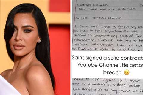 Kim Kardashian Made Her 8-Year-Old Son, Saint, Sign An “Extensive Contract” Promising Not To Spill..