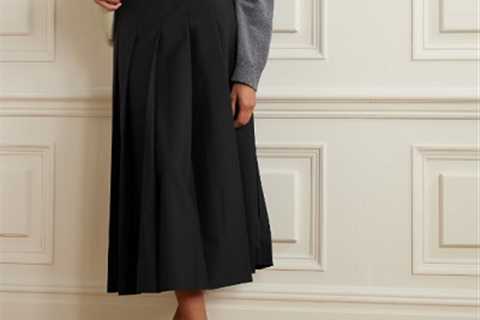 Splurge Monday’s Workwear Report: Belted Pleated Wool-Blend Midi Wrap Skirt