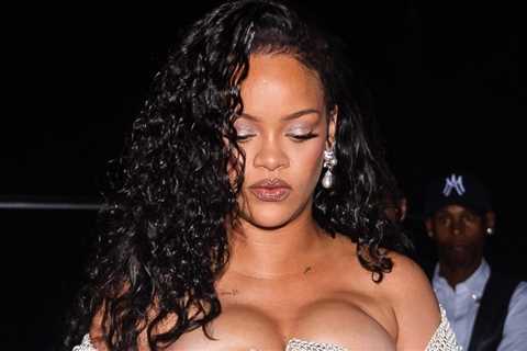 Rihanna Pulls Off No-Pants Trend With a Sparkly Twist at NYFW