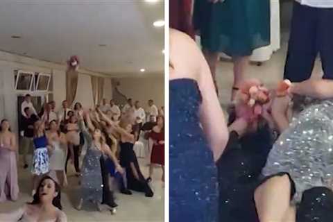 Bride's Bouquet Toss Sparks Physical Fight Between 3 Women