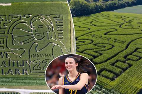 Wildly detailed Caitlin Clark corn maze unveiled by Indiana farm amid successful rookie season