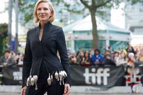 Cate Blanchett Serves Looks in Bizarre Spoon Outfit at TIFF