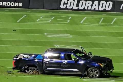 Shirtless suspect drives onto University of Colorado football field after nearly striking bystander ..