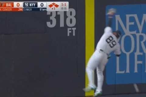 Jasson Dominguez’s fly ball miscue leads to Yankees’ first-inning disaster