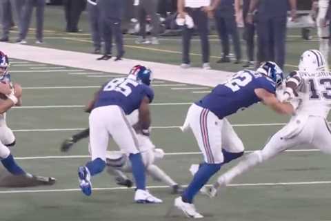 Giants hosed by 15-yard penalty on Daniel Bellinger as refs blow face-mask call