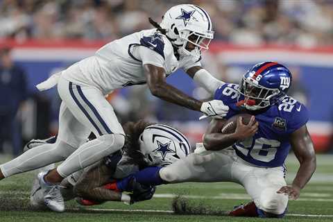 Giants’ rushing game suffers brutal night against Cowboys