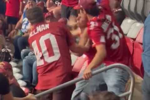 Three arrested after bloody Cardinals fan brawl in another violent NFL encounter