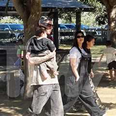 Kourtney, Travis Hit the Farm With Baby Rocky While Filming 'The Kardashians'