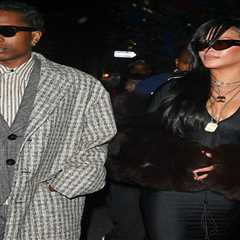 Rihanna and ASAP Rocky Step out for Date Night, with Rihanna in a Black Laquan Smith Spring 2025..