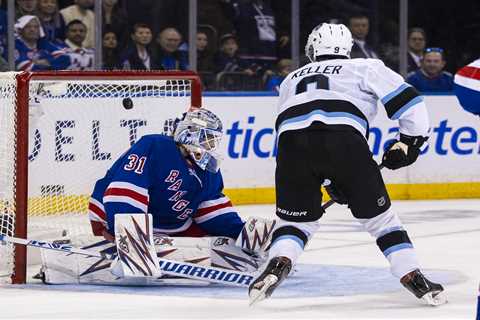 Rangers fall in overtime in high-scoring shootout loss to Utah in home opener