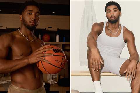 Donovan Mitchell Models For Kim Kardashian's SKIMS