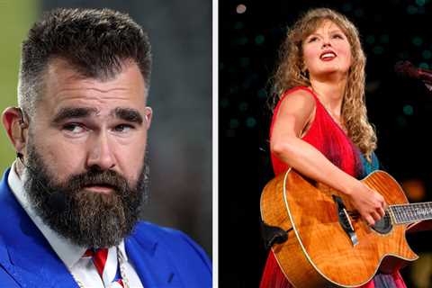 A Photo Of Jason Kelce Allegedly Falling Asleep During Taylor Swift's Eras Tour Is Going Viral, And ..