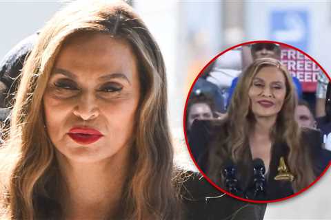 Tina Knowles Lands in NYC After Taking 'Black Jobs' Dig at Kamala Harris Rally