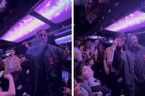 Snoop Dogg Surprises Fans on Random Party Bus, Dances & Smokes