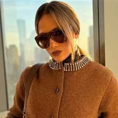 You Ask, We Answer: JLO Posed for Paparazzi in a Camel $4,390 Gucci Cardigan with the matching $890 ..