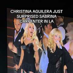 Sabrina Carpenter Performs with Christina Aguilera at L.A. Concert