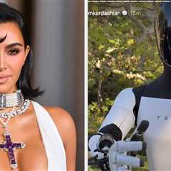 Today In Dystopian News, Kim Kardashian Shared Her New Tesla Robot Friend