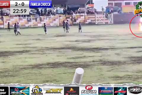 Lightning strike kills Peruvian soccer player during live TV match in distressing scene