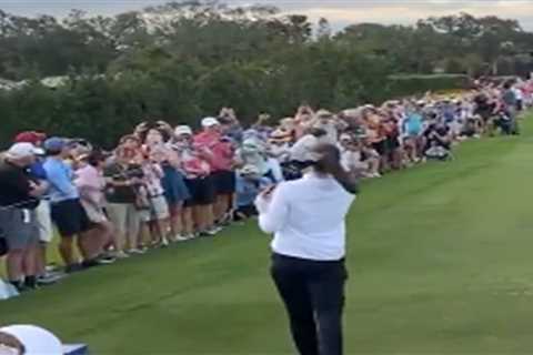 Scary moment for fans as Caitlin Clark shanks one at pro-am