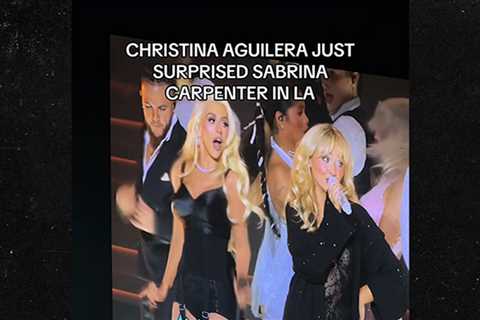 Sabrina Carpenter Performs with Christina Aguilera at L.A. Concert